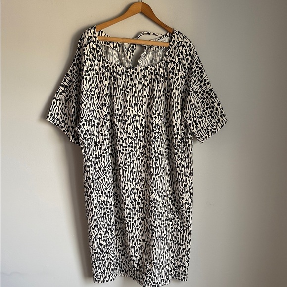 MARIMEKKO BEESI TUULAHDUS COTTON SEERSUCKER DRESS LARGE - Picture 2 of 13
